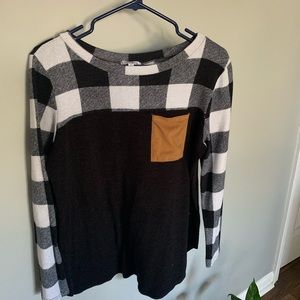 Buffalo check sweatshirt
